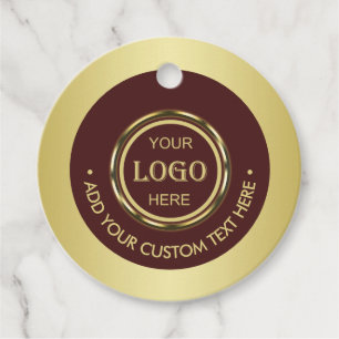 Para Lembrancinhas Etiquetas de preço com design dourado vermelho-esc