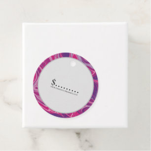 Para Lembrancinhas Etiquetas de preço do marble rosa do logotipo