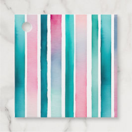 Para Lembrancinhas Etiquetas de Presente com Stripes Coloridas