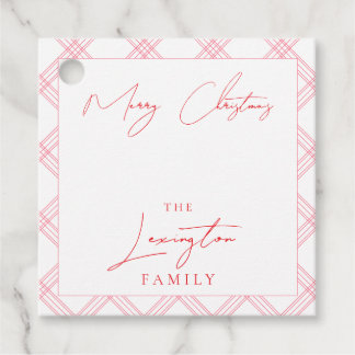 Para Lembrancinhas Etiquetas de Presente de Férias Xadrez - Rosa e Ve