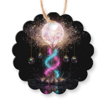 Etiquetas de Presente Florais Neon Elétricas de Lu