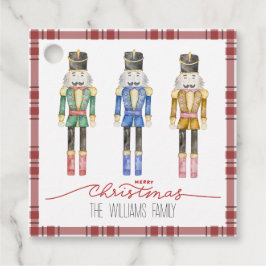 Para Lembrancinhas Etiquetas de Presente Quadradas de Natal Plaid Nut