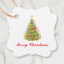 Para Lembrancinhas Etiquetas de presentes da árvore de Natal Clássica