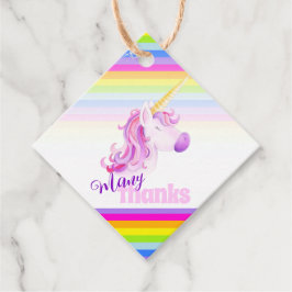 Para Lembrancinhas Etiquetas de presentes do arco-íris da Unicorn
