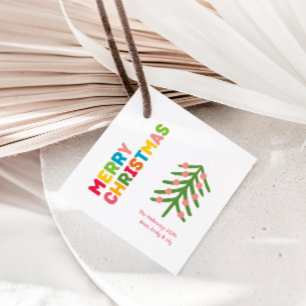 Para Lembrancinhas Etiquetas de presentes na Praça de Natal Coloridas