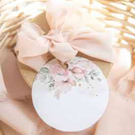 Para Lembrancinhas Etiquetas de suco rosa floral Mimosa bar em branco