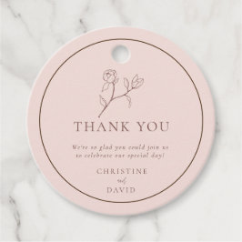 Para Lembrancinhas Etiquetas florais de Rosa boêmia simples