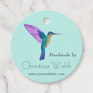 Para Lembrancinhas Etiquetas personalizadas de favoritos do Hummingbi