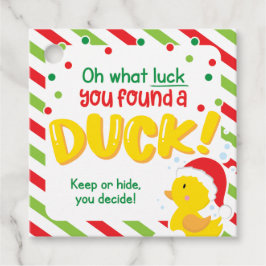 Para Lembrancinhas Etiquetas Quadradas dos Patos Cruzados de Natal, V