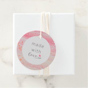 Para Lembrancinhas Feito Com Amor Em Etiquetas de Favor Cor Pastel