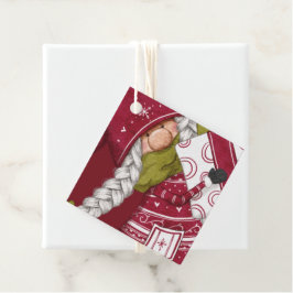 Para Lembrancinhas Gnome de Natal com Etiquetas de Favor de Presentes