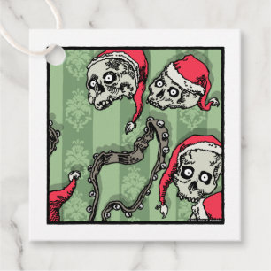 Para Lembrancinhas Jingle Skulls - Feriado do Gótico com Etiquetas de