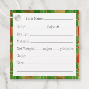 Para Lembrancinhas MAC GREGOR TARTAN Etiquetas de 2" em fio quadrado