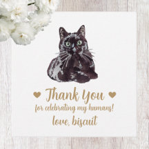 Marcas de Etiquetas de Favor de Casamento de Gato