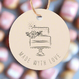 Para Lembrancinhas Mínimo de etiquetas cor-de-rosa de bolos cozidos