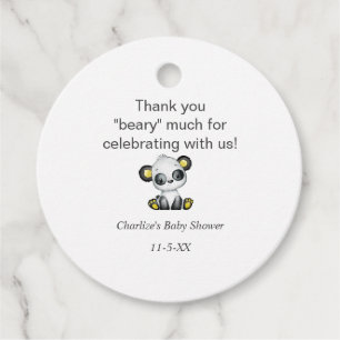 Para Lembrancinhas Obrigado Panda você Favorece as etiquetas de favo