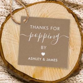 Para Lembrancinhas Obrigado pelas Etiquetas de Visita, Wedding Kraft