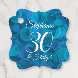 Para Lembrancinhas Ocean Blue 30 e Etiquetas de favoritos de Festa de