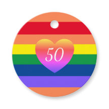 Orgulho gay 50 Etiquetas de Favor de Aniversário F