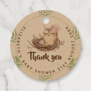 Para Lembrancinhas Owl Baby Obrigado Dando Etiquetas Favoritas Garota