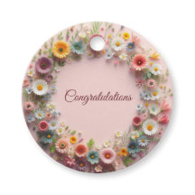 Parabéns Florais Favorecem Etiquetas