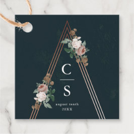 Para Lembrancinhas Pirâmide floral de Boho - etiquetas de favorecimen