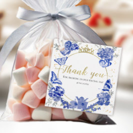 Para Lembrancinhas Quinceanera Favor Etiquetas Borboleta Real Azul Fl