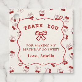 Para Lembrancinhas Red Coquette Cherry Birthday Favorece Etiquetas