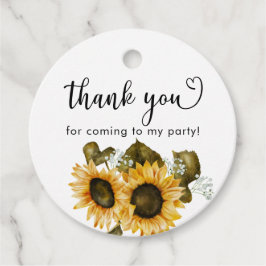 Para Lembrancinhas Rustic Sunflower Birthday Favorece Etiquetas