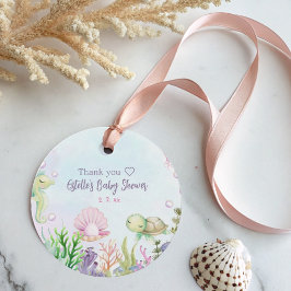 Para Lembrancinhas Sob Etiquetas de Chá de fraldas de Garota Rosa Mar