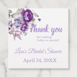 Para Lembrancinhas Tema Floral Roxo Obrigado Etiquetas De Favor Do Ch