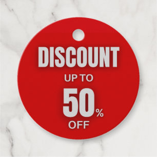 Para Lembrancinhas Vermelho Circular 50% Etiquetas de Preço de Venda