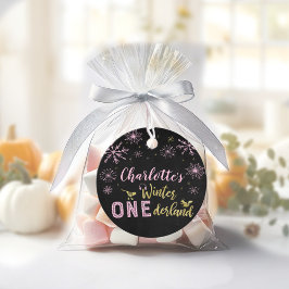 Para Lembrancinhas Winter Onederland Birthday Favor Etiquetas Snowfla