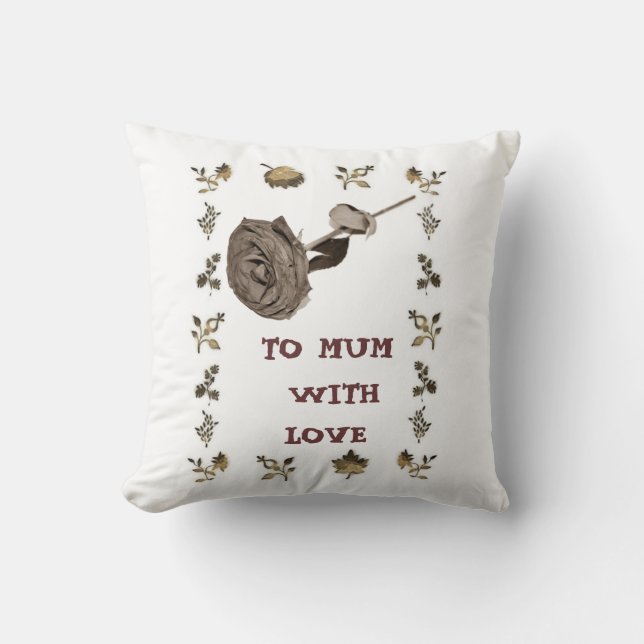 Para Mãe com almofada de amor (Frente)