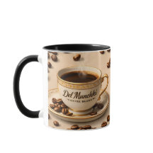 Para mim, grãos de café e xícara de espresso elega