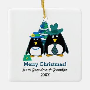 Para netos em ornamentos personalizados de Natal