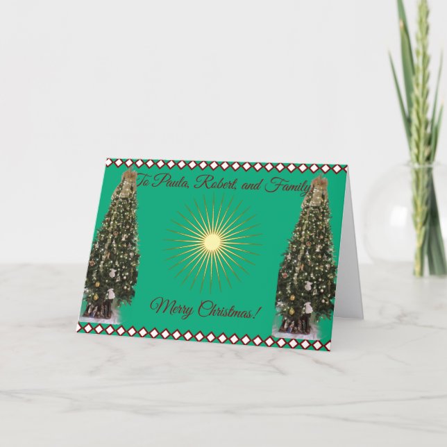 Para Nossa Filha E Família, Feliz Cartão De Natal (Frente)