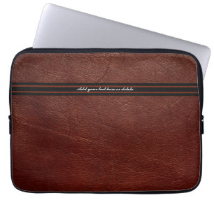 Para Notebook A Capa de couro de Brown do falso - personalize