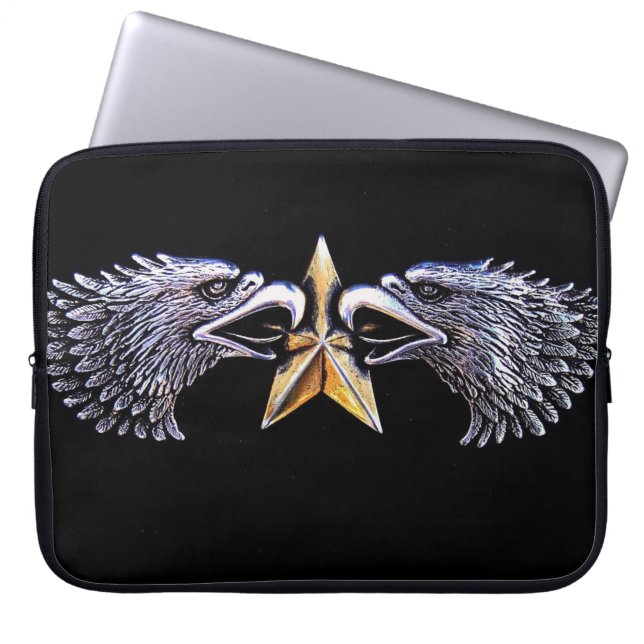 Para Notebook Águias-prateadas e Capa do Laptop-estrela (Frente)