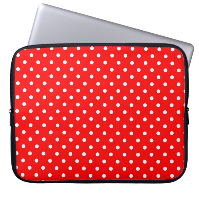 Para Notebook Bolinhas vermelhas quentes do laptop da Capa (Frente)