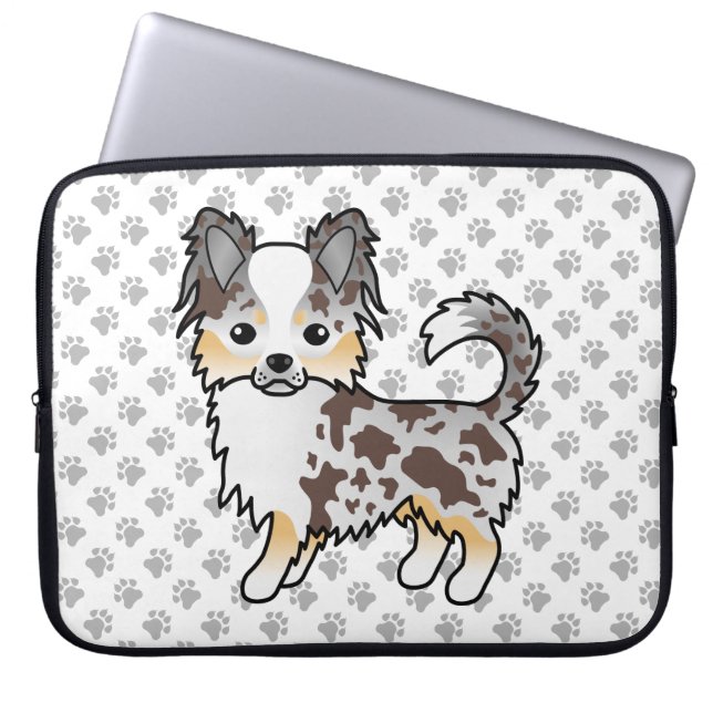 Para Notebook Cachorro Chihuahua de Capa Comprida Merle Chocolat (Frente)