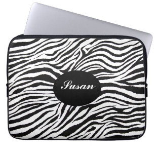 PARA NOTEBOOK CAPA DA ZEBRA PRINT-MONOGRAM-LAPTOP