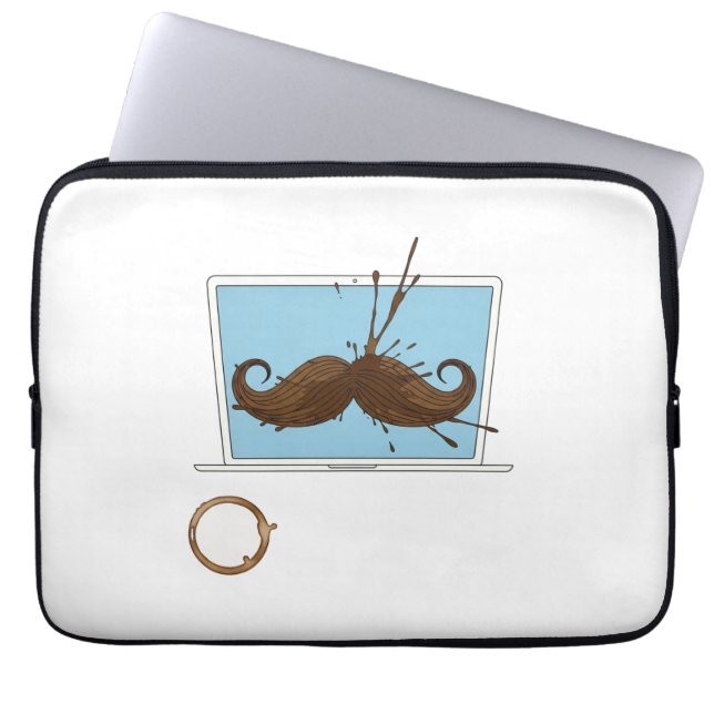 Para Notebook Capa de bigode Derramar de café | Trabalho engraça (Frente)