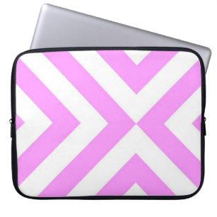Para Notebook Capa de Computador de Chevrons Brancos e Rosa