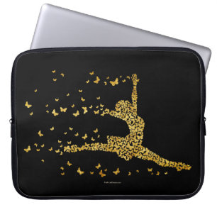 Para Notebook Capa de Laptop Butterfly Dancer (ouro)