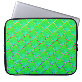 Para Notebook Capa de Laptop, quadros verde azulados, e linhas