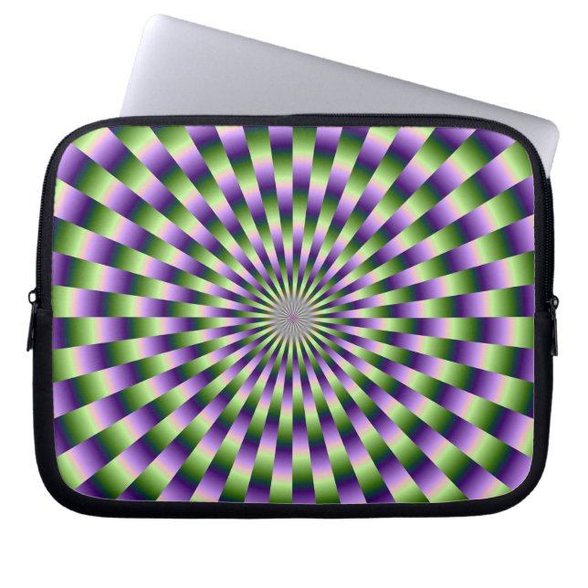Para Notebook Capa de tecelagem verde e roxa (Frente)
