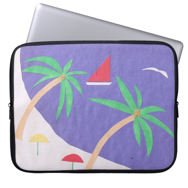 Para Notebook Capa por computador com cena da ilha (Frente)