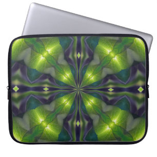 Para Notebook Capa verde do computador do Fractal da sinergia
