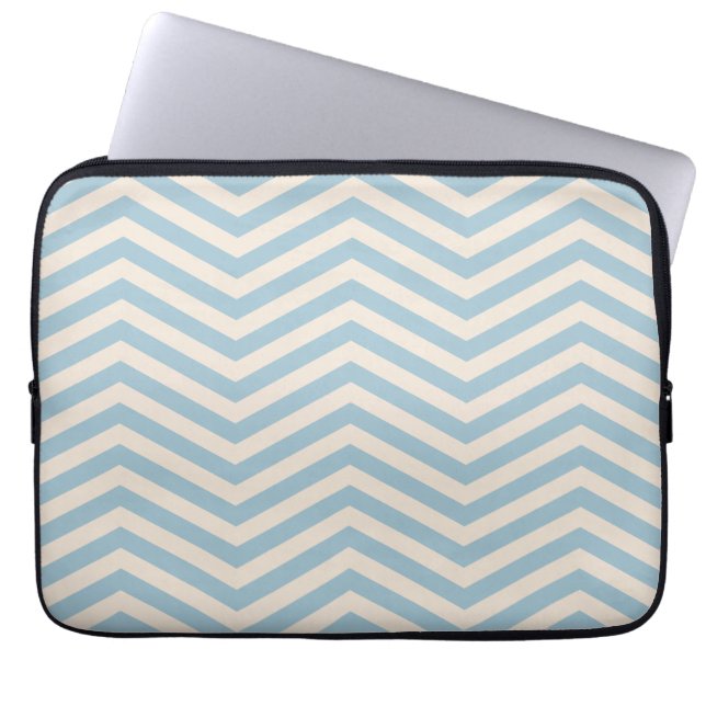 Para Notebook Chevron à moda desvaneceu-se Capa azul do (Frente)